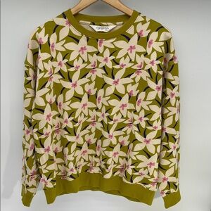 Compania Fantastica Floral Print Cotton Sweatshirt Women’s Large NWOT